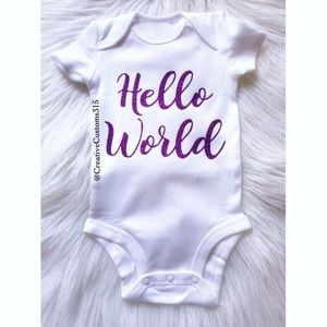 Hello world onesie